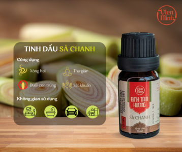 Kết hợp đèn xông tinh dầu Viên Minh với tinh dầu sả chanh